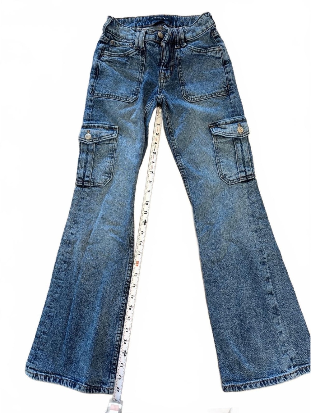 American Vintage Aeropostale Mid Rise Cargo Flare Jeans Y2K Size 5/6